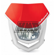 Frontal porta farol / carenagem HALO LED homologado vermelho - POLISPORT